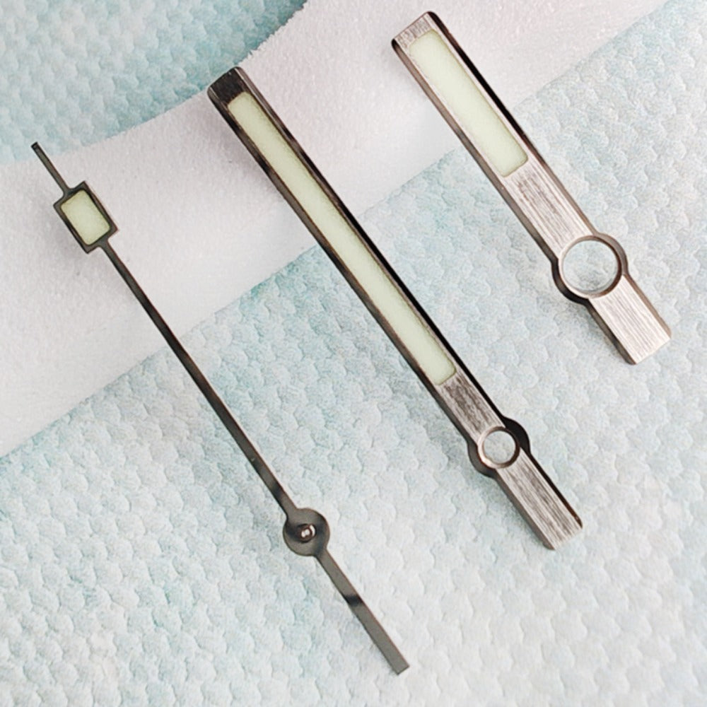 17mm 62MAS watch hands with C3 Super Green lume for SKX007/SPR777, compatible with NH35 NH36 movements