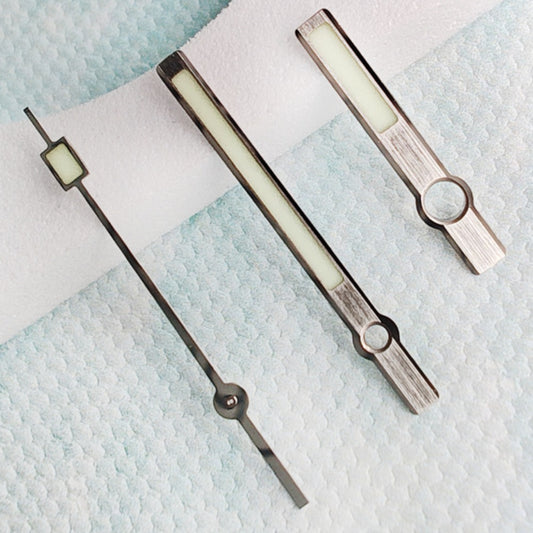 17mm 62MAS watch hands with C3 Super Green lume for SKX007/SPR777, compatible with NH35 NH36 movements