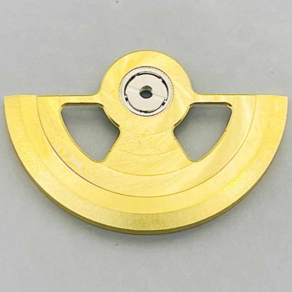 Golden modified hollow Geneva style rotor oscillating weight for NH35 NH36 watch movements by Seiko.