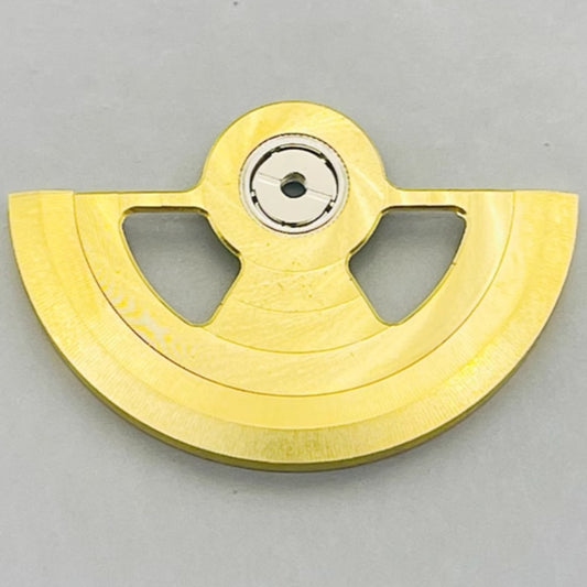 Golden modified hollow Geneva style rotor oscillating weight for NH35 NH36 watch movements by Seiko.