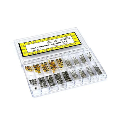 Multisize stainless steel watch winding stem extender with crowns, perfect for watch repair and accessory by Watch maker.