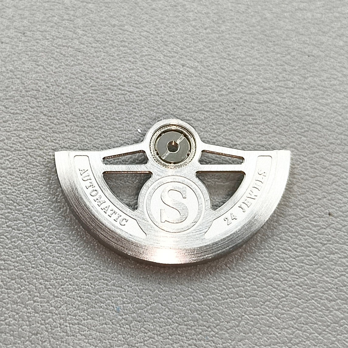 Modified S Carved Silver Hollow Rotor Oscillating Weight Fit for NH35 NH36 Movement