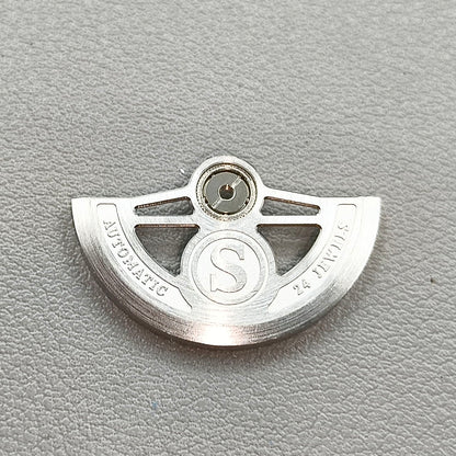 Modified S Carved Silver Hollow Rotor Oscillating Weight Fit for NH35 NH36 Movement