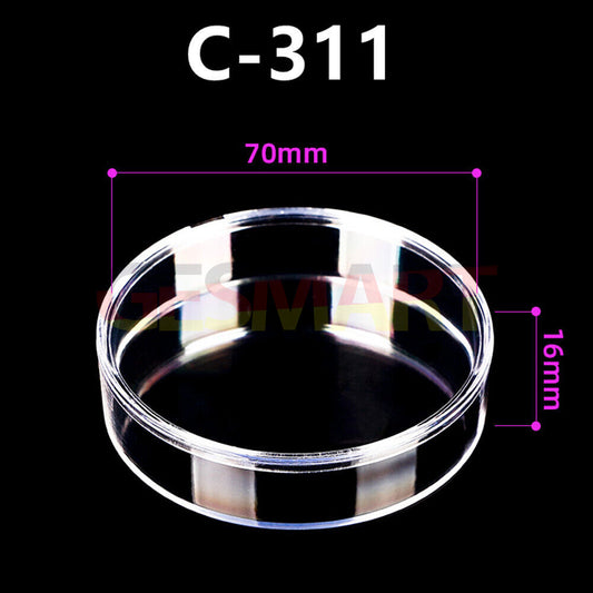 10 stücke 70x16mm Runde Transparent PS Toolbox Container Lagerung Fall Deckel &amp; Basis Box