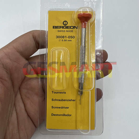 Bergeon 30081-050 ergonomic screwdriver �0.50 mm for precision watch repair tasks