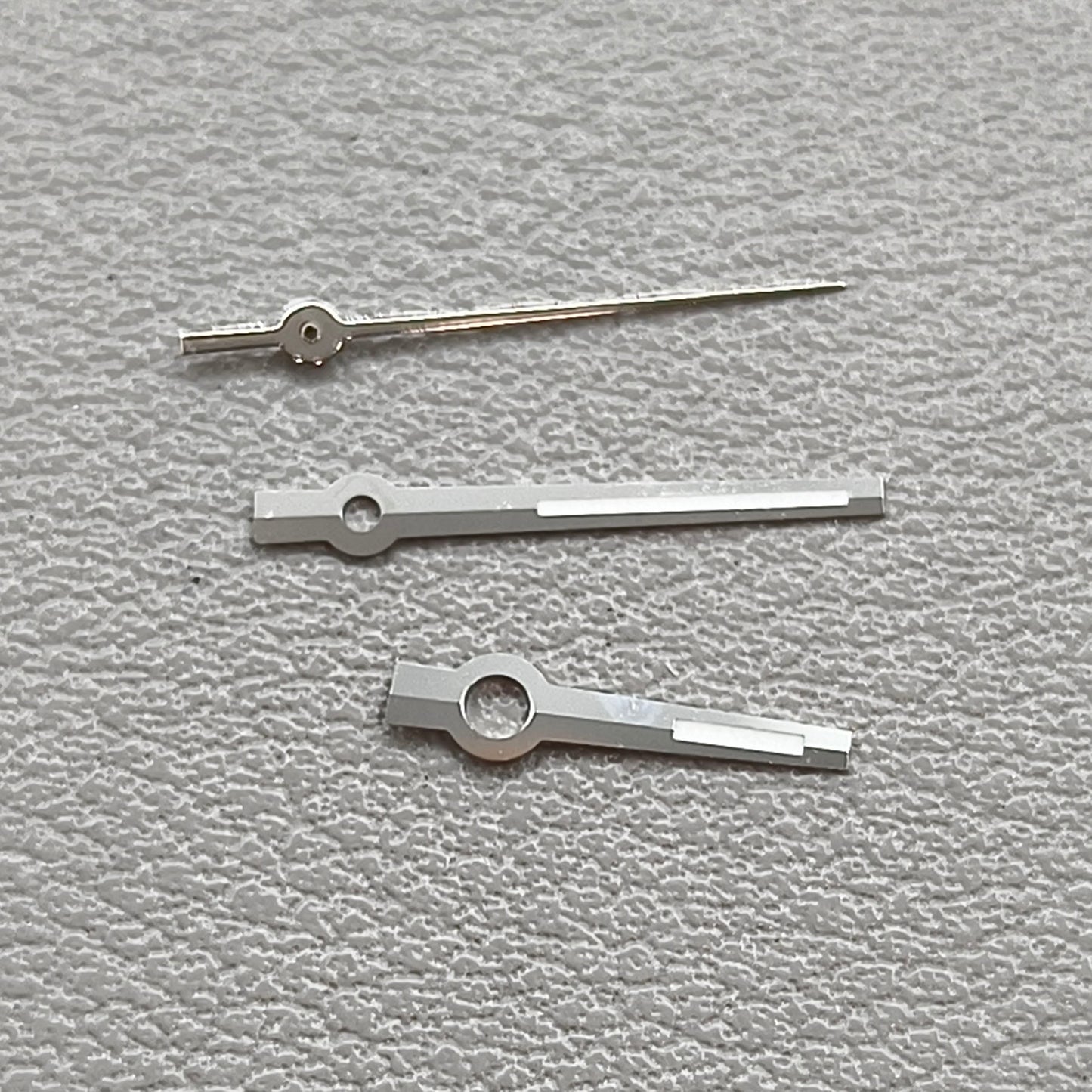 2 Sets/Pack Green Lume Matted Silver Trim Watch Hands for NH35 NH36 7S26 NH70 NH72