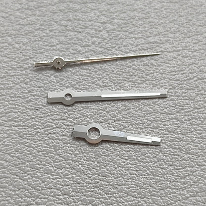 2 Sets/Pack Green Lume Matted Silver Trim Watch Hands for NH35 NH36 7S26 NH70 NH72