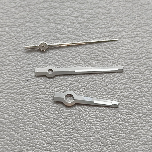 2 Sets/Pack Green Lume Matted Silver Trim Watch Hands for NH35 NH36 7S26 NH70 NH72