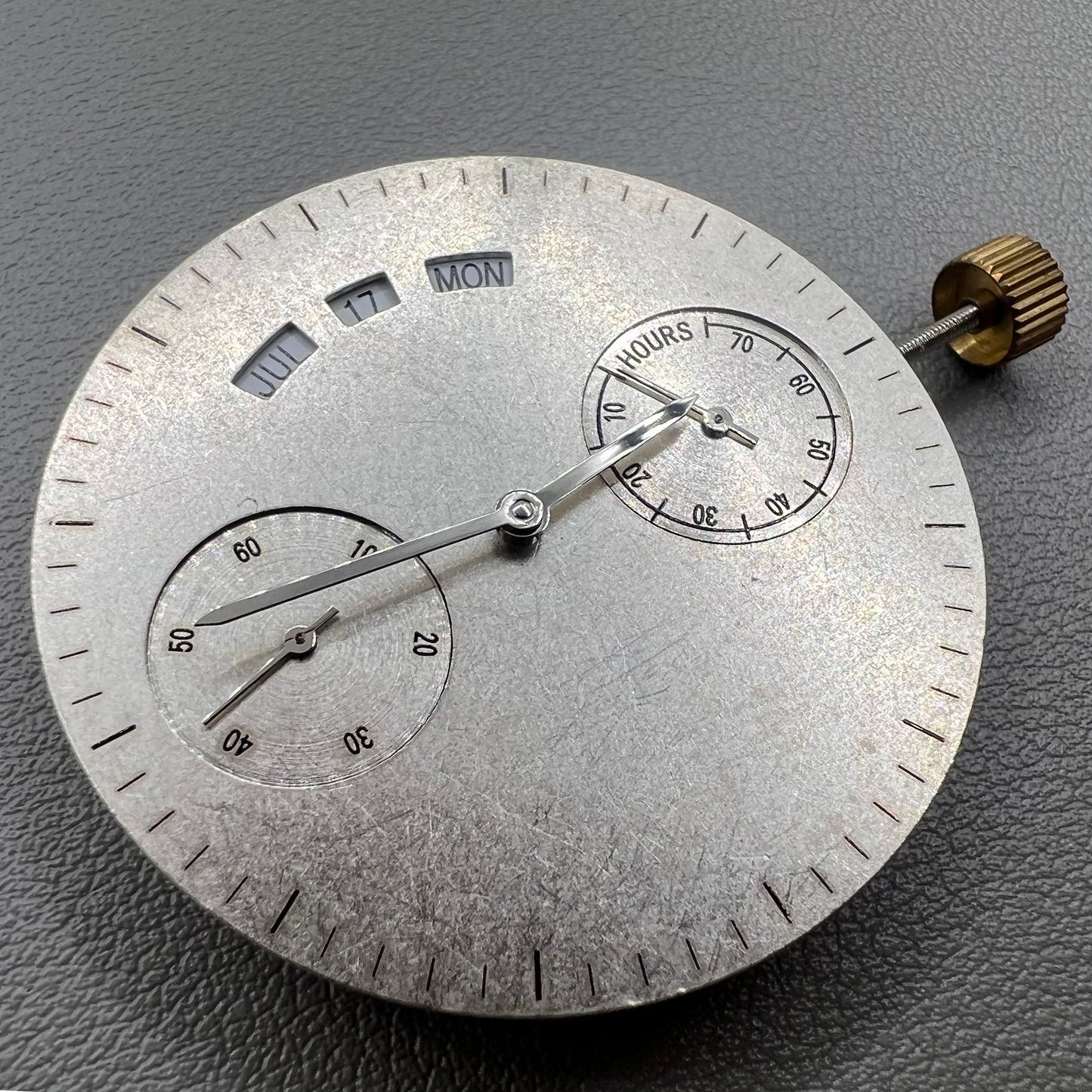 Perpetual Calendar watch movement by Dandong, precision replacement part for timepieces.