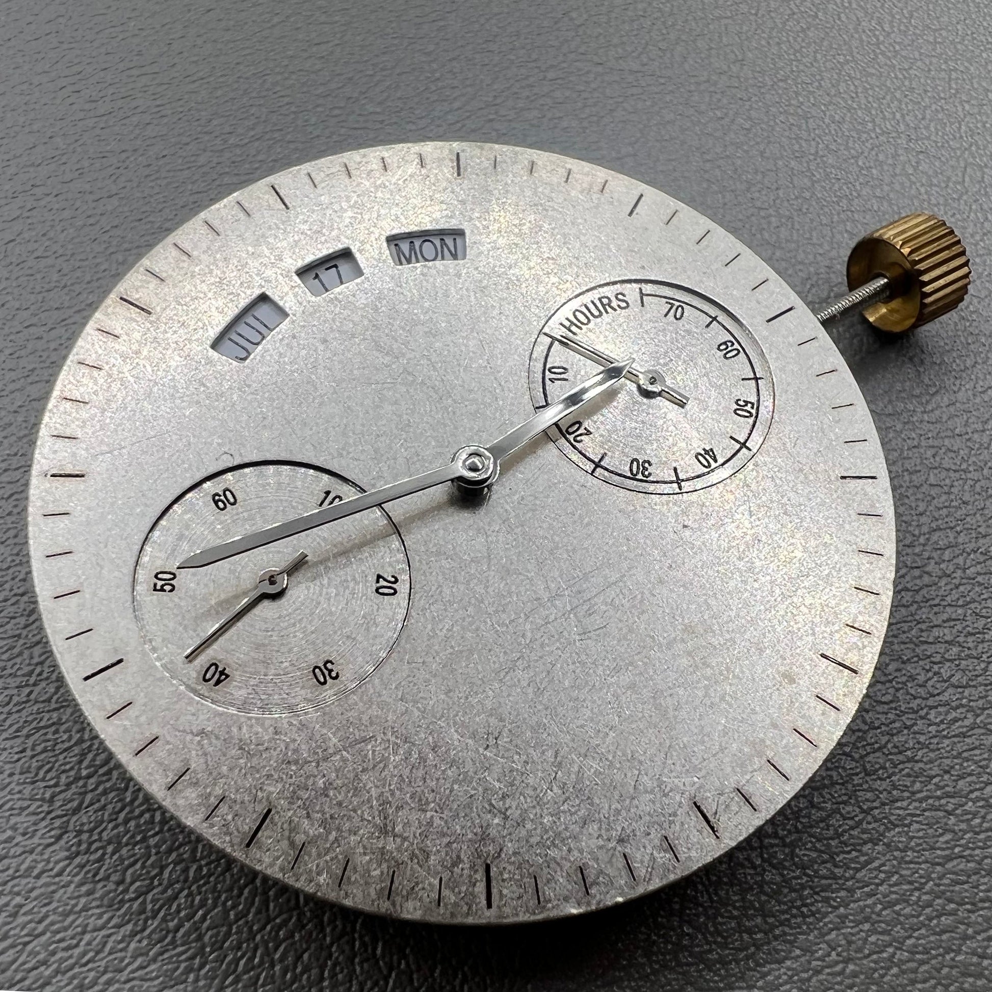 Perpetual Calendar watch movement by Dandong, precision replacement part for timepieces.