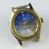 25mm SHANGHAI DIAMOND Oval Manual Mechanical Lady Watch 17 Jews Blue Dial