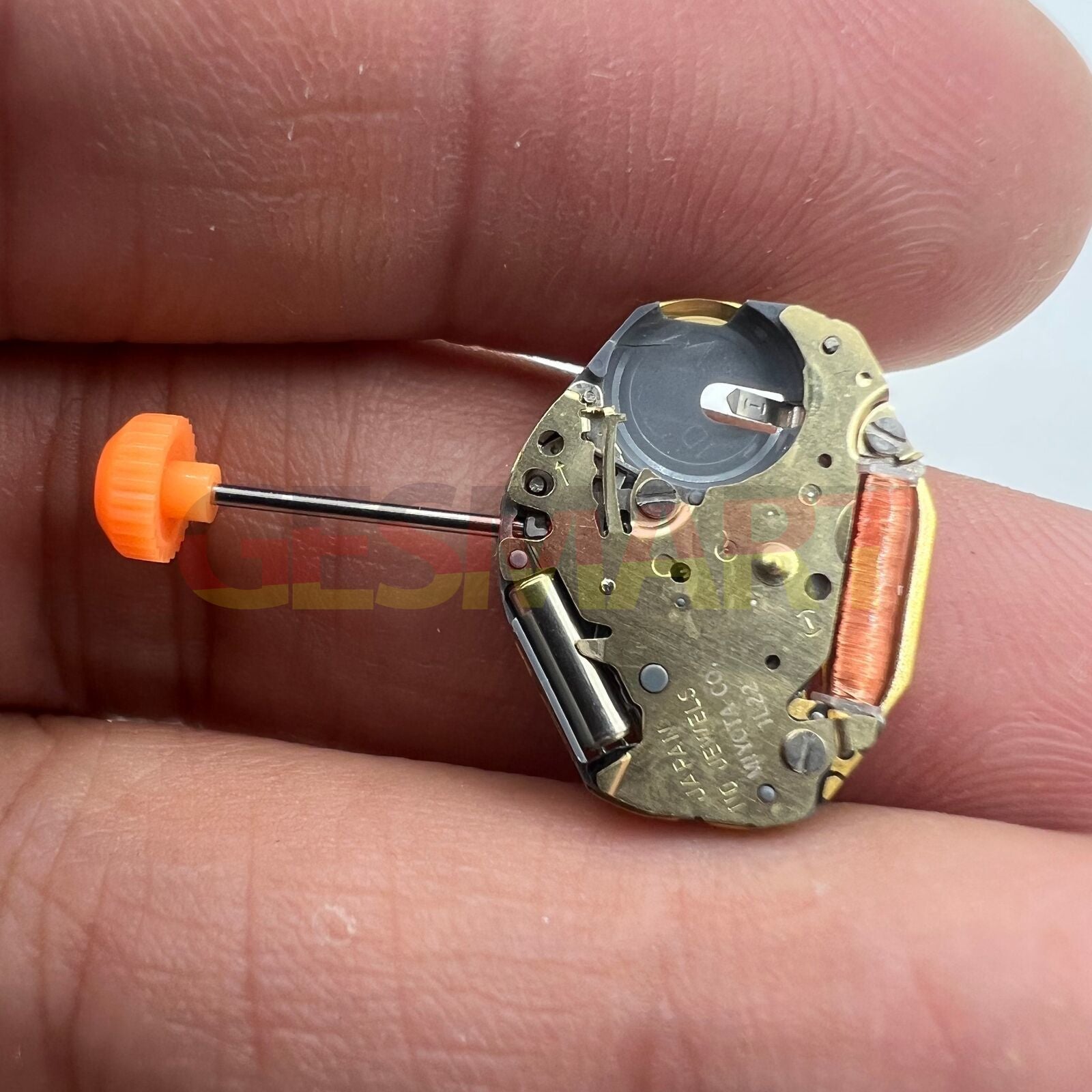 Miyota 1L22 Japan quartz movement with 2 hands, no calendar, precise watch accessory for repair and customization.