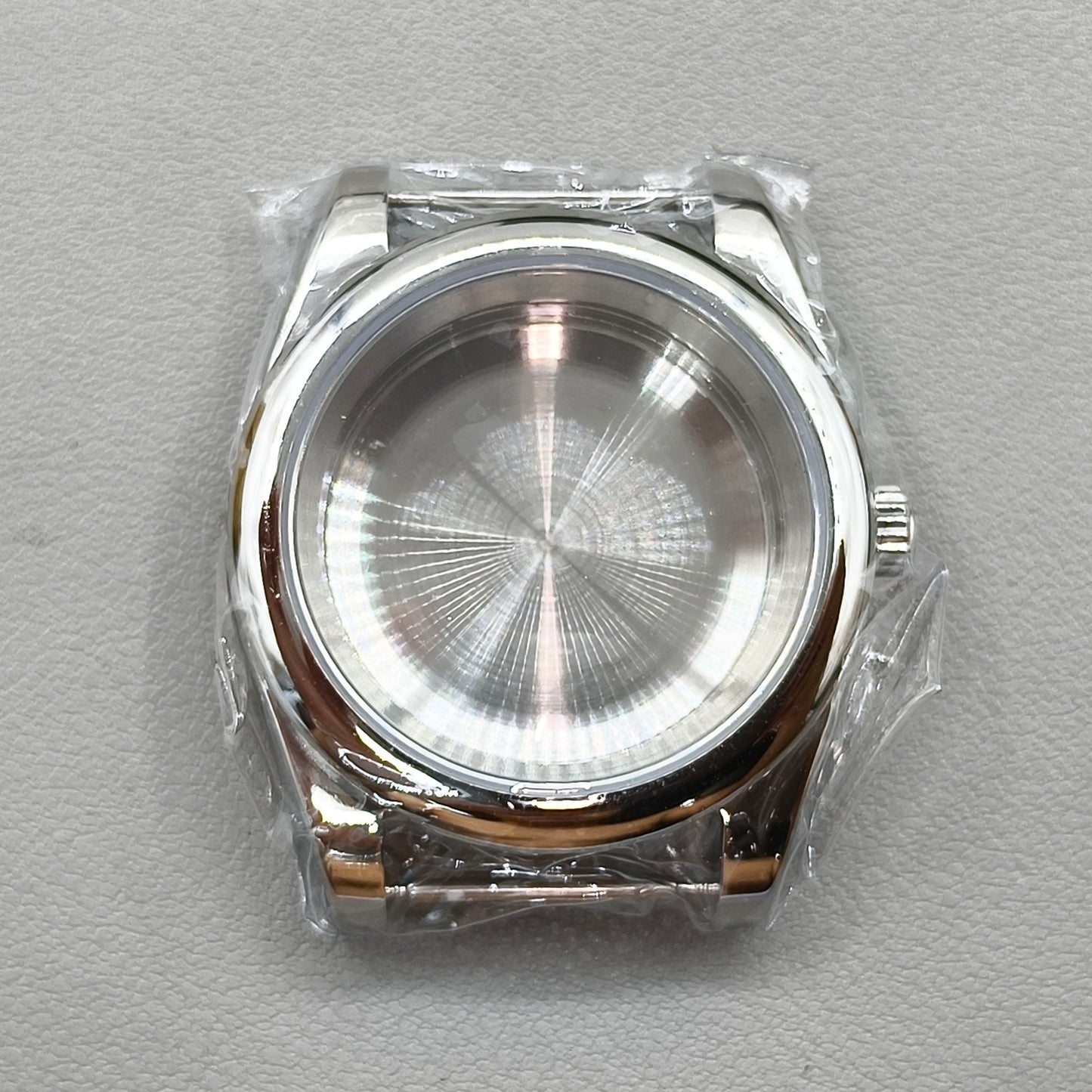 39MM Watch Case Sapphire Glass Oyster Solid Back for Miyota 8215 8205 Movement