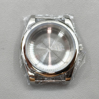 39MM Watch Case Sapphire Glass Oyster Solid Back for Miyota 8215 8205 Movement