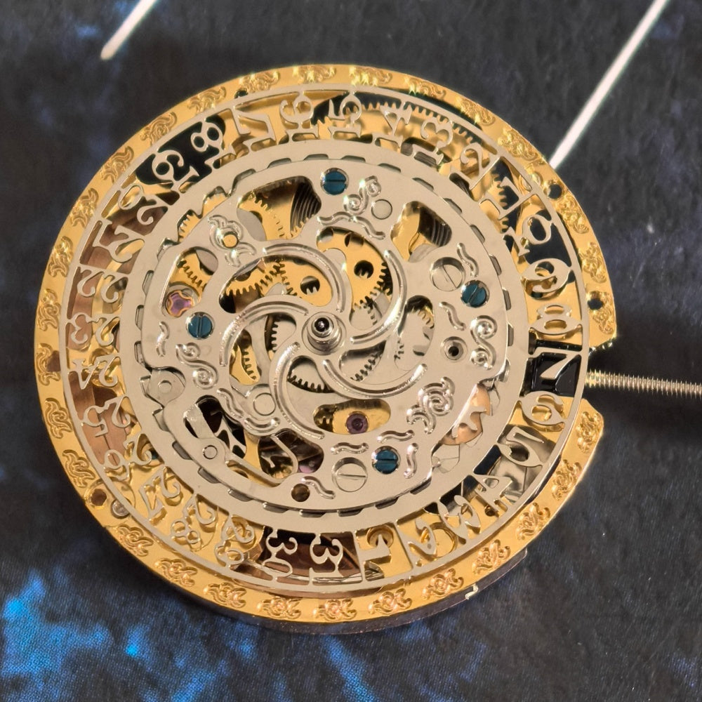 Hangzhou 2189 Golden Hollow watch part featuring mechanical movement and single calendar detail.