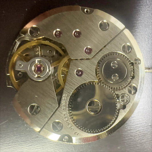 Swiss Made ETA7001 automatic watch movement with 2 hands, shockproof design for durability.