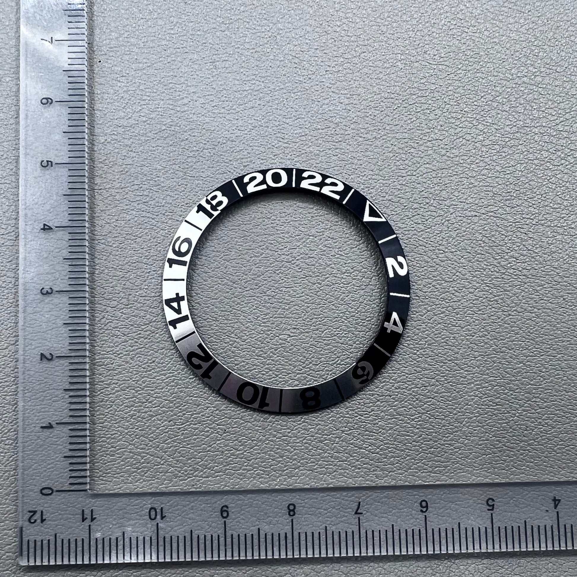 38mm Tai Chi style watch bezel insert in aluminum alloy for Omega Seamaster 600, sleek accessory.