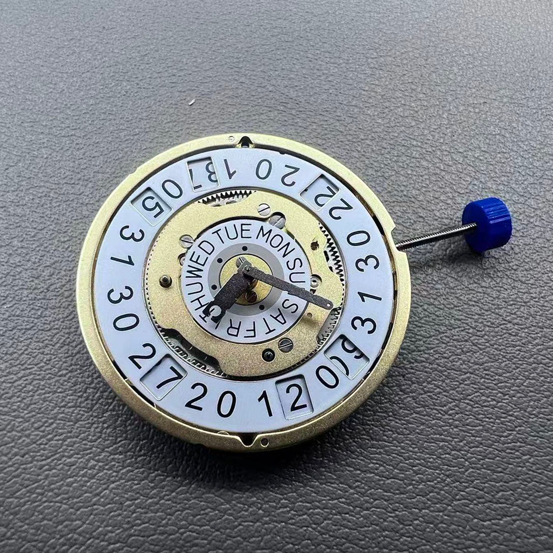 Swiss Ronda 5050C quartz watch movement with precise chronograph functions for accurate timekeeping.