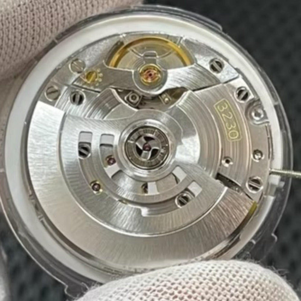 Asian 7750 Automatic Chronograph Movement with day-date display at 3 o'clock, precision ETA 7750 style mechanism