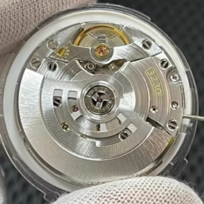 Asian 7750 Automatic Chronograph Movement with day-date display at 3 o'clock, precision ETA 7750 style mechanism