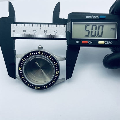 15-45 40mm vintage matte 316L steel watch case with lume ceramic bezel for NH35 movement