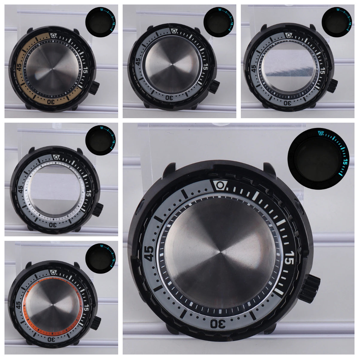 47mm Diver Watch Case Luminous Bezel For NH35 NH36 NH34 NH38 4R36 Tuna Can Mod