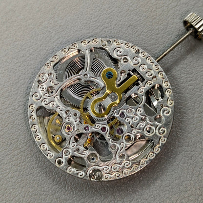 Hangzhou 2189 Automatic Mechanical Movement 3 Hands Hollow Silver
