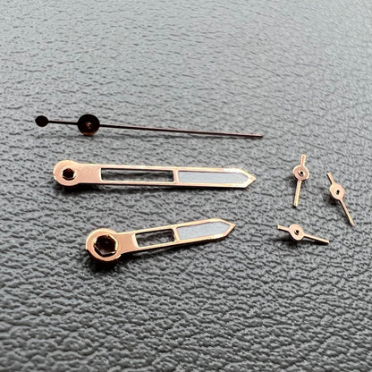 2 Sets Pack Rosé Goldene Umrandung Grüne Leuchtzeiger Uhr für VD53 VD54 VD57