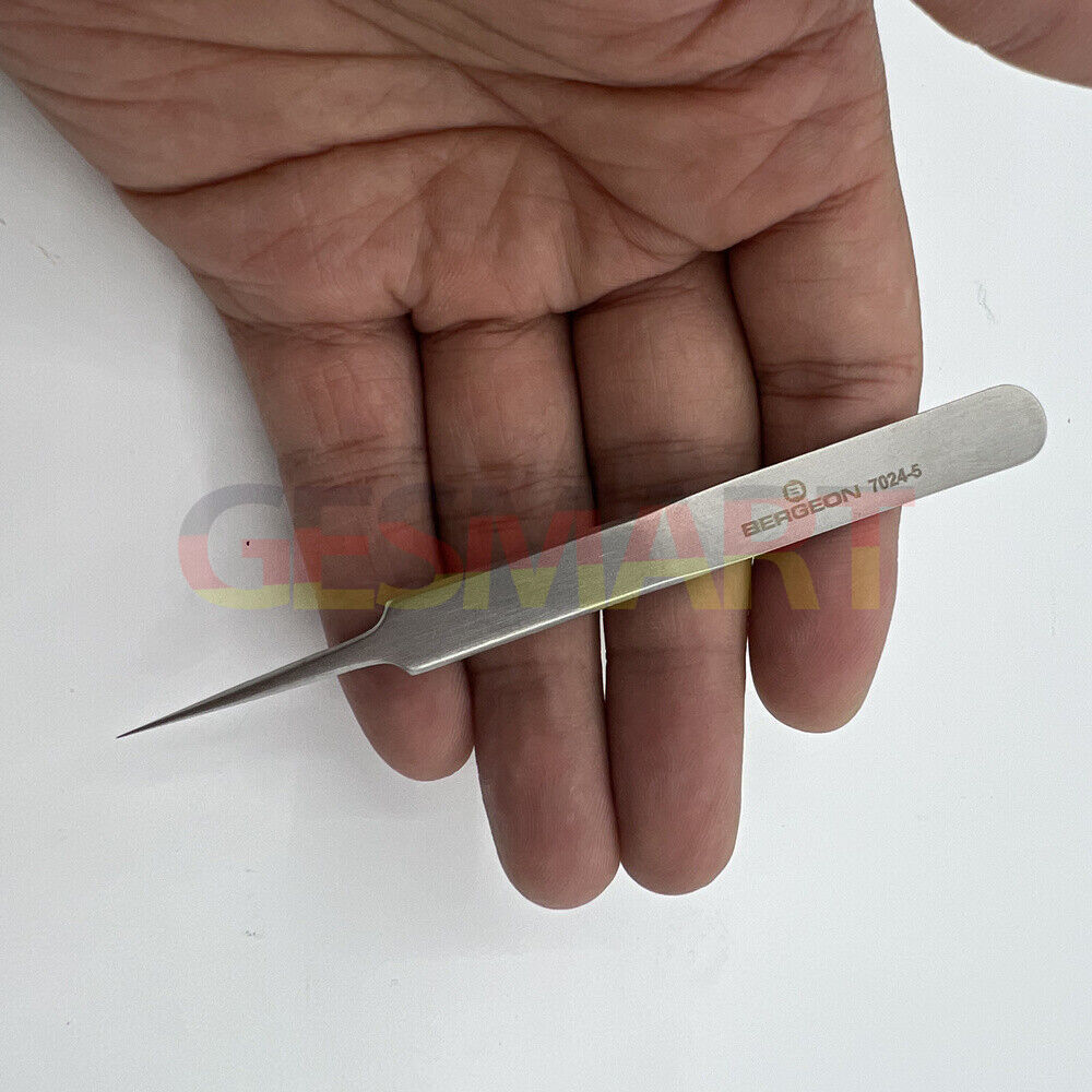 Bergeon 7024-5 anti-magnetic tweezers 110mm, precision tool for watchmakers and repair.