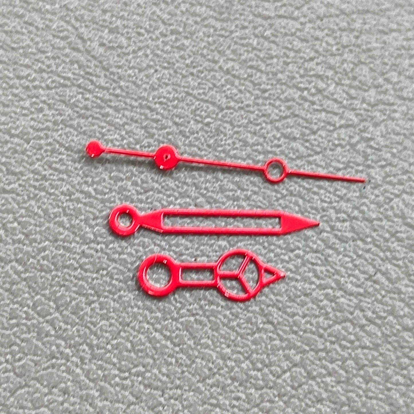 2 Sets Red Hollow Watch Hands No Luminous Watch Hands for NH35 NH36 4R 7S