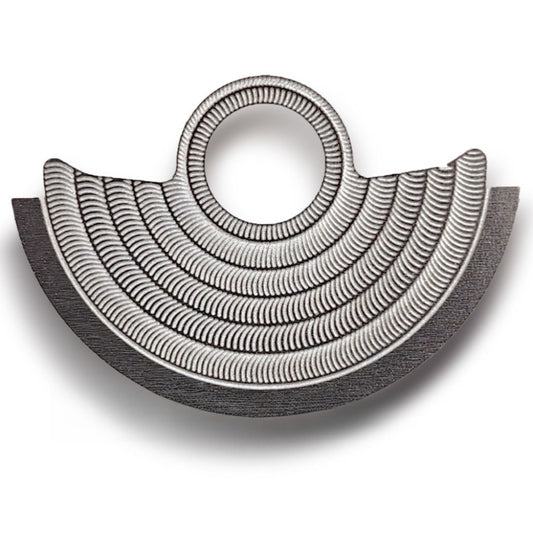 Silver Ripple Pattern Metal Rotor Oscillating Weight Overlay For  NH35 NH36