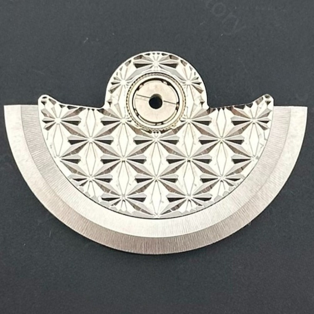 Modified Silver Fireworks Pattern Rotor Oscillating Weight for NH35 NH36 Movement