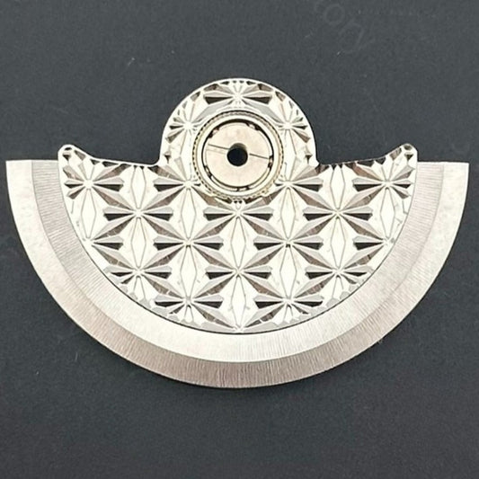 Modified Silver Fireworks Pattern Rotor Oscillating Weight for NH35 NH36 Movement