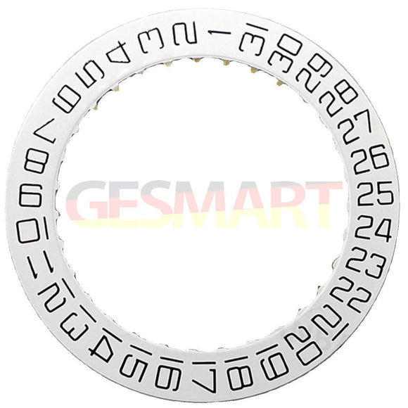 Swiss White Date Disk Wheel Date Wheel for ETA2824 Date At 3 Square Font