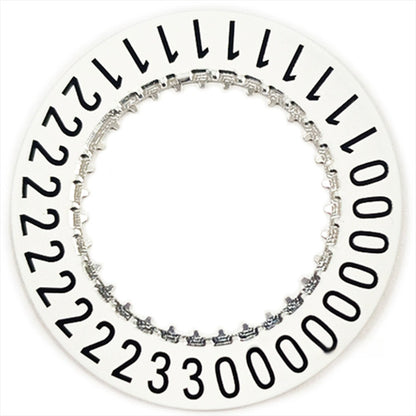 White large date wheel for ETA C07.651 movement, model M021.626, watch accessory by Generic brand.