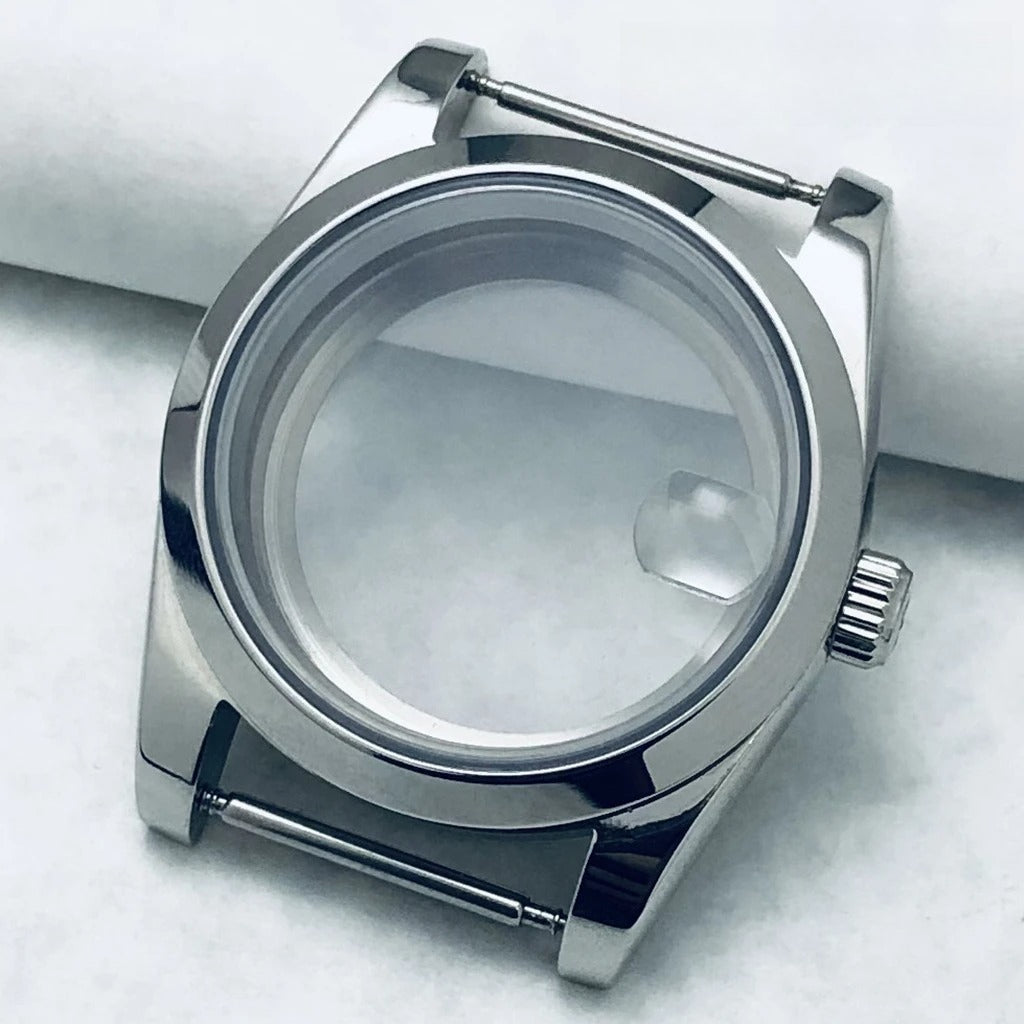 36/40mm S Crown Steel Sapphire Watch Case For NH34 NH35 NH36 ETA 2824 PT5000