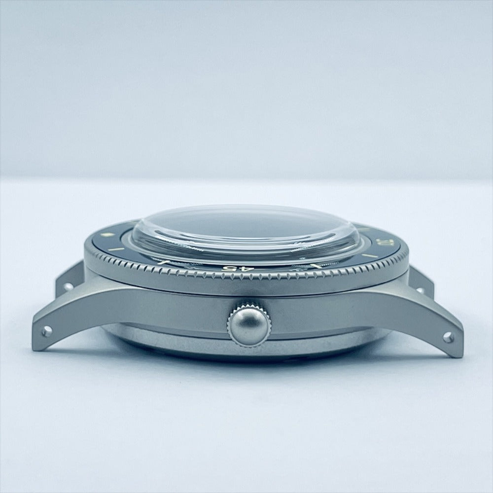 15-45 40mm vintage matte 316L steel watch case with lume ceramic bezel for NH35 movement