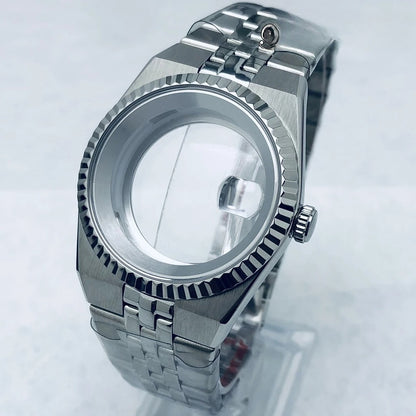 904L Stainless Steel 40mm Land-Dwellwe Watch Case+Strap Sapphire Glass for NH35