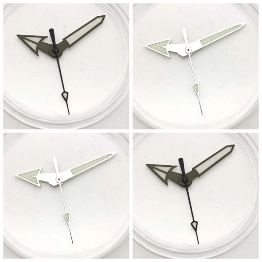 Modified Silver/Black Grey Watch Hands for NH35 NH36 Movement