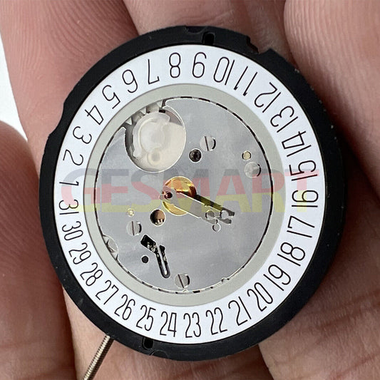 H2 Ronda 515 quartz watch movement with date at 6, Swiss parts, high canon pinion by H2