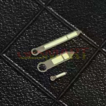 Aiguilles de montre luminescentes vert clair avec garniture argentée pour ETA6497/6498 ST3600/ST3620 ST3621