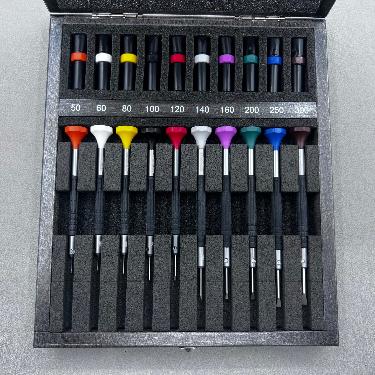 Swiss Bergeon 7899-A10 Set Of 10 Ergonomic Screwdrivers Ø0.50mm-Ø3.00mm