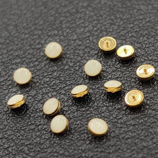 Set of 3 gold base green lume pips, 2.3x0.4mm, for RLX Submariner bezel markers.