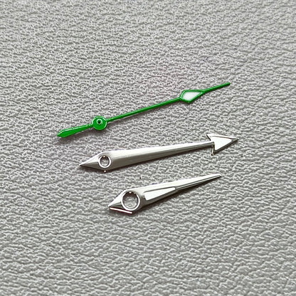 2 Sets Silver Trim Green Second Hand Watch Hands for ETA2892 2824 2834 2836 2846