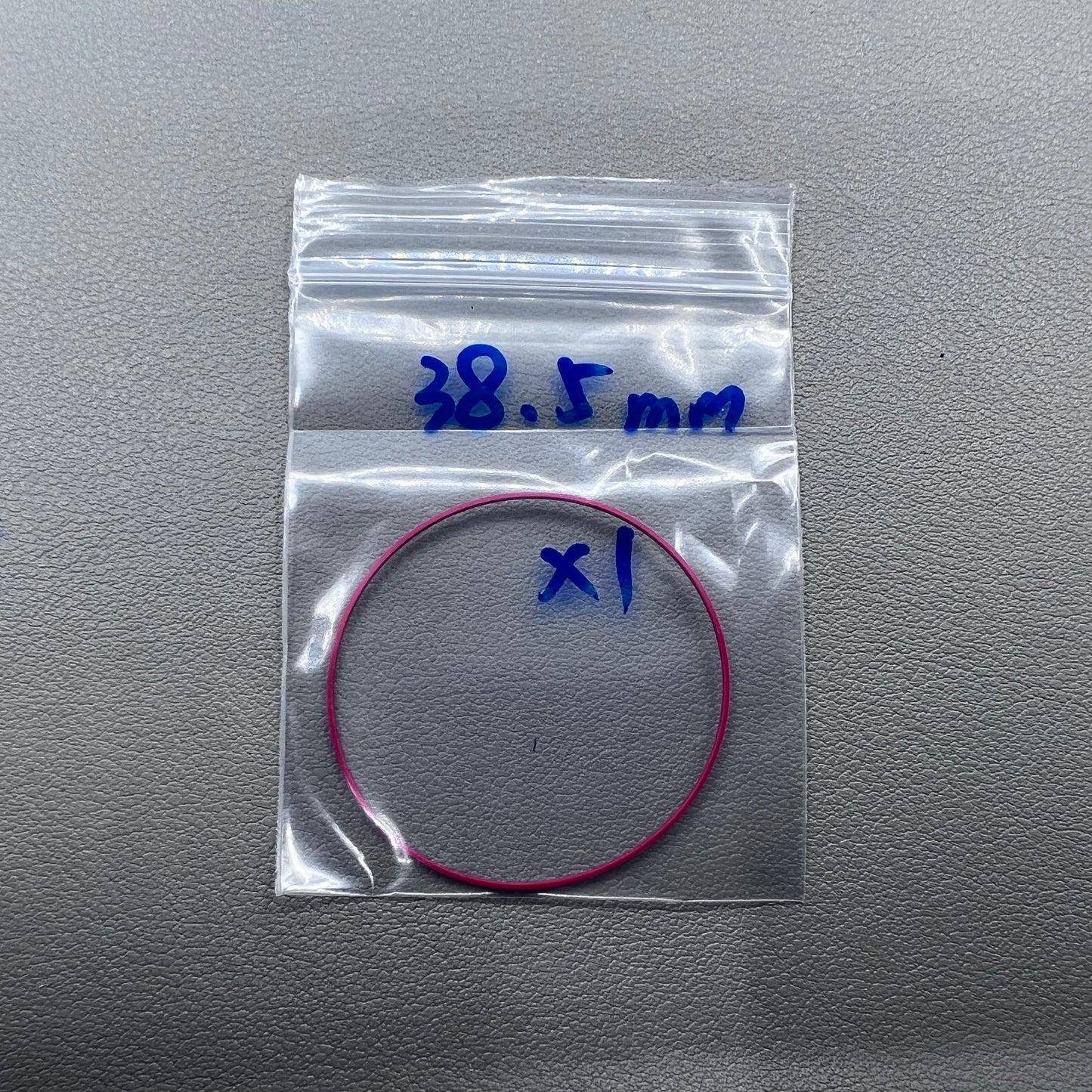 Set of 5 Teflon watch gasket O-rings 38.5mm for Tissot T063, T035, T099 models, ensuring water resistance.