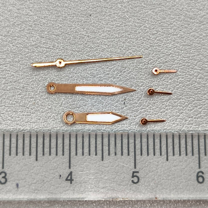 Typical Green Lume Rose Golden Trim Watch Hands for OS10 OS60 OS80 Movement Watch Part