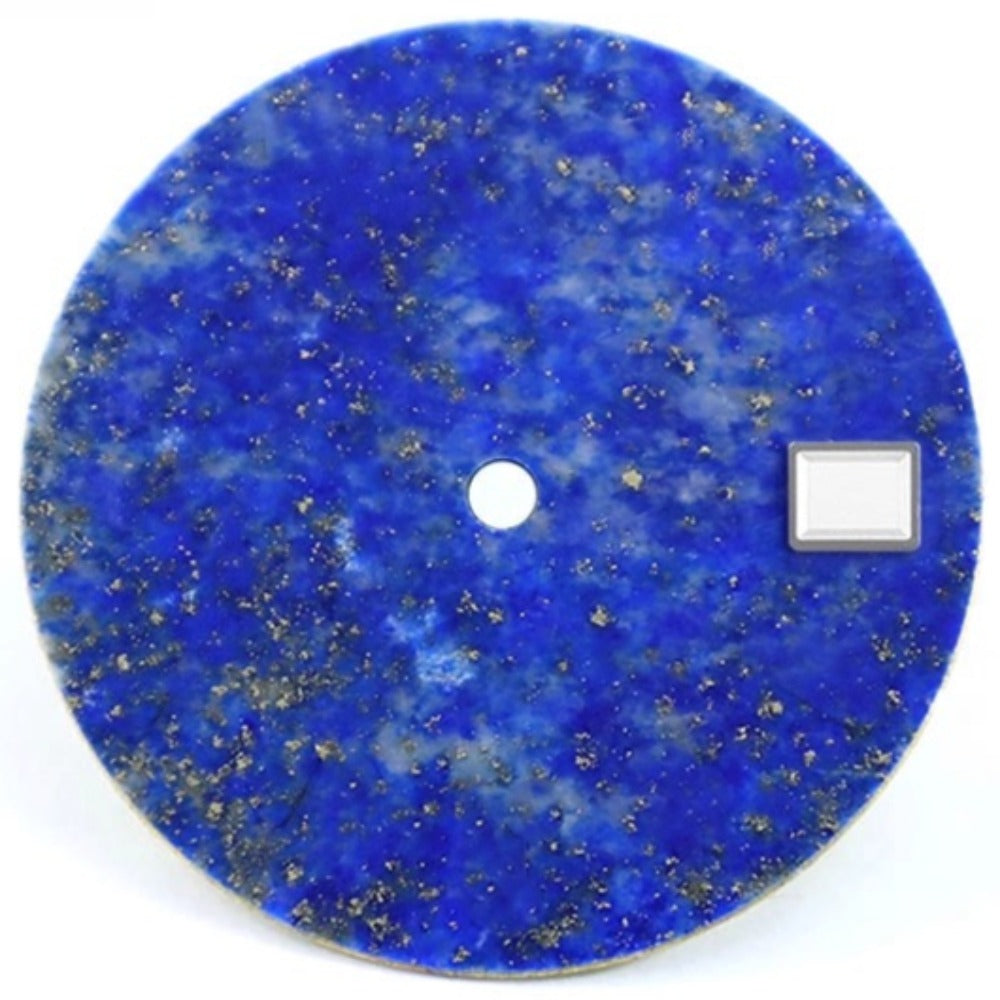 Windown Blue Lapis Lazuli 28.5mm watch dial, natural stone texture, compatible with NH35 movement, no logo.