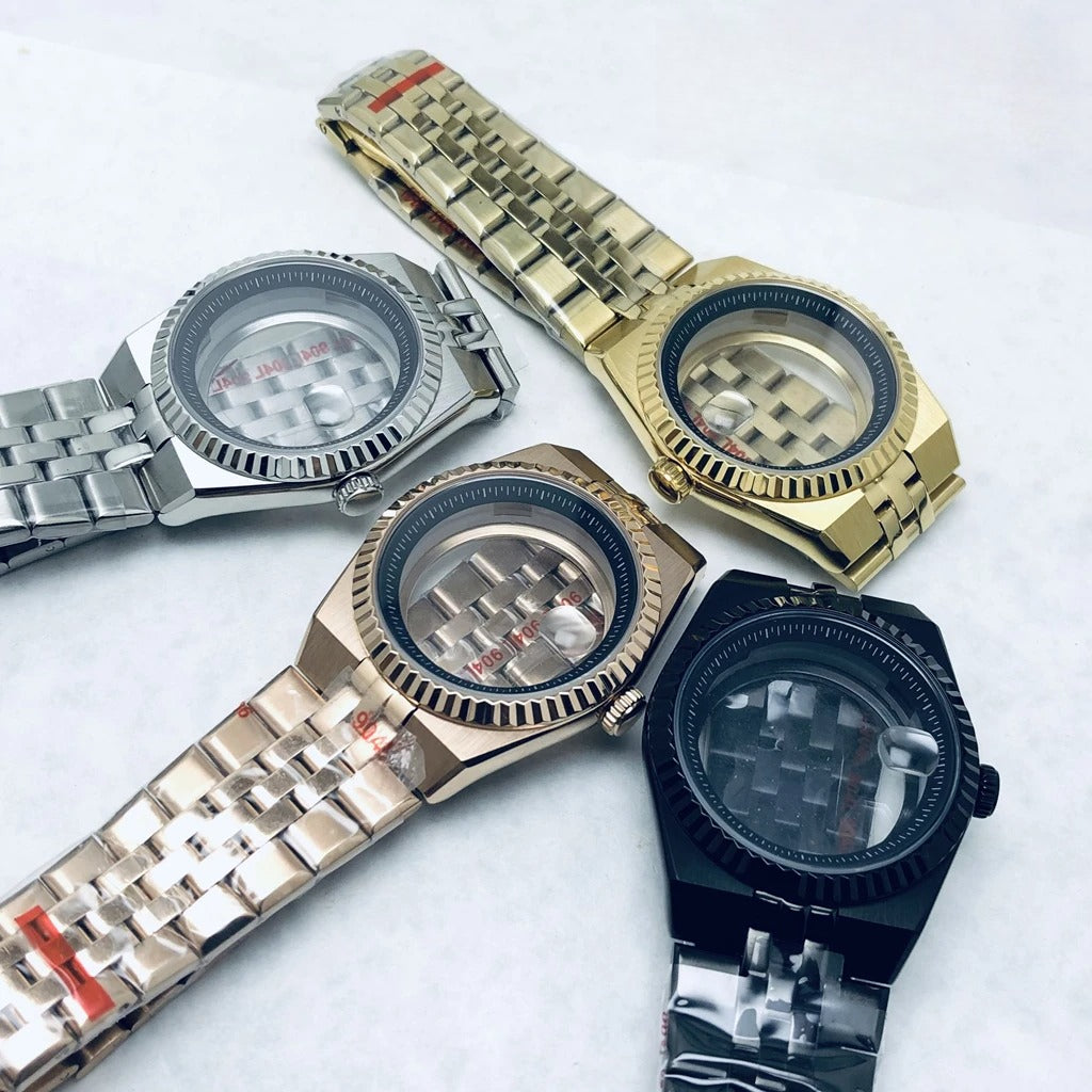 904L Stainless Steel 40mm Land-Dwellwe Watch Case+Strap Sapphire Glass for NH35