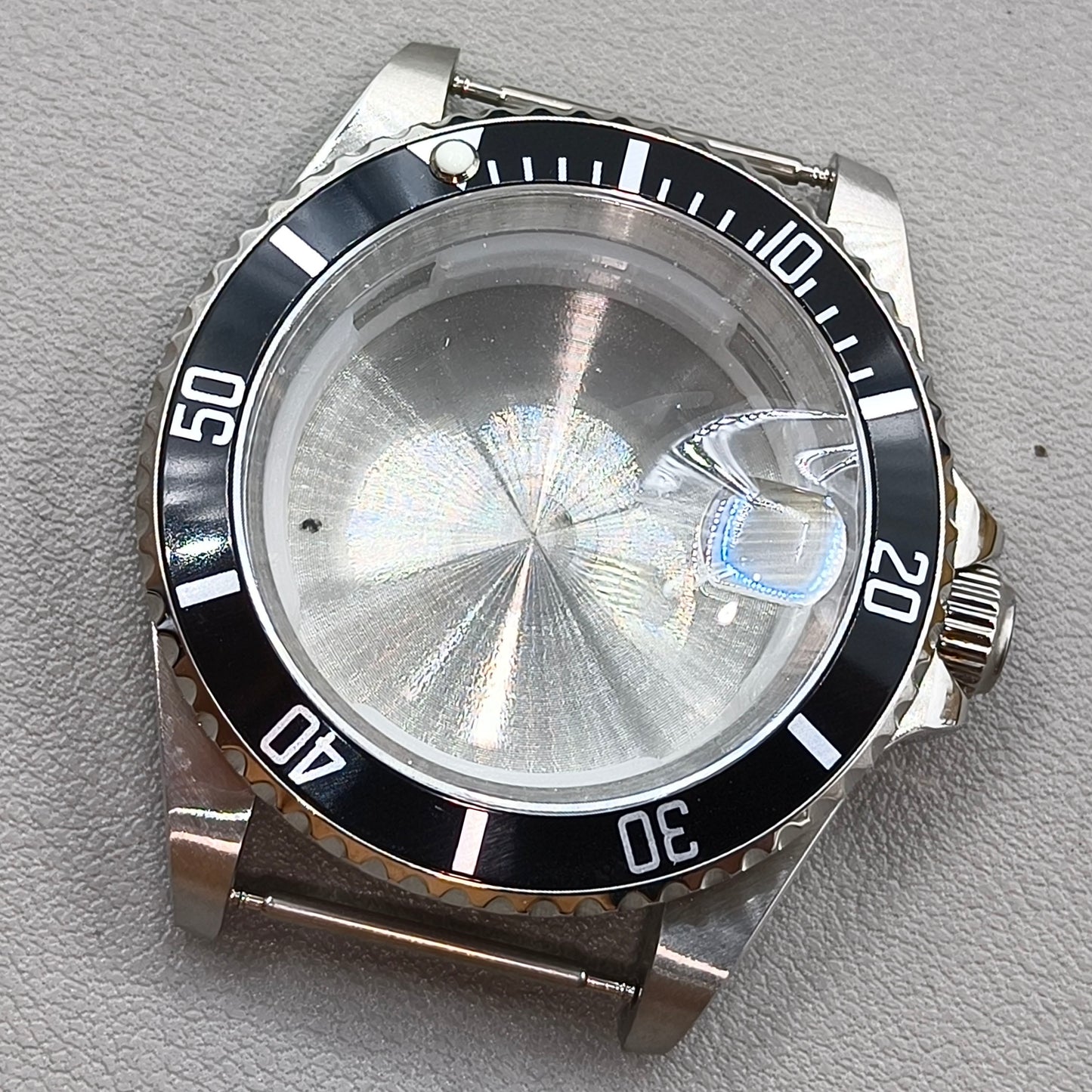 40MM Black Watch Case for MIYOTA 8215 2813 3804 2836 Case Back Cover Sapphire Glass