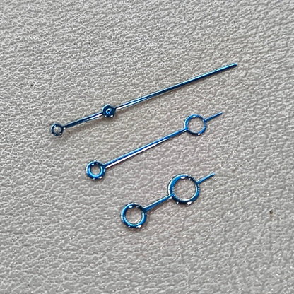 2 Sets No Lume Modified 12.5mm Blue Circle Hollow Watch Hands for NH35/36 NH38 NH72